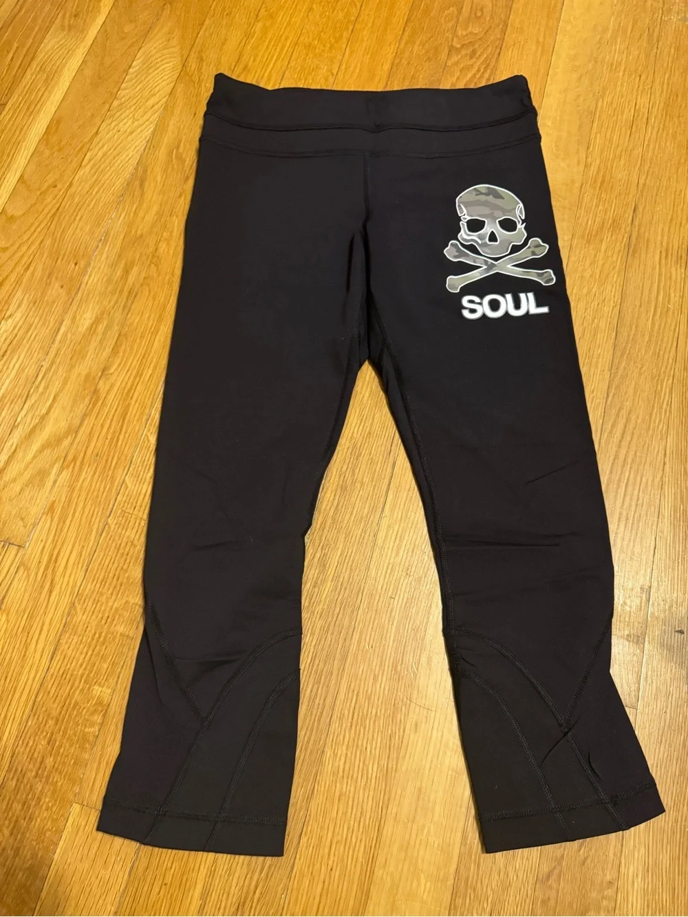 lululemon athletica Black Leggings with Skull & 